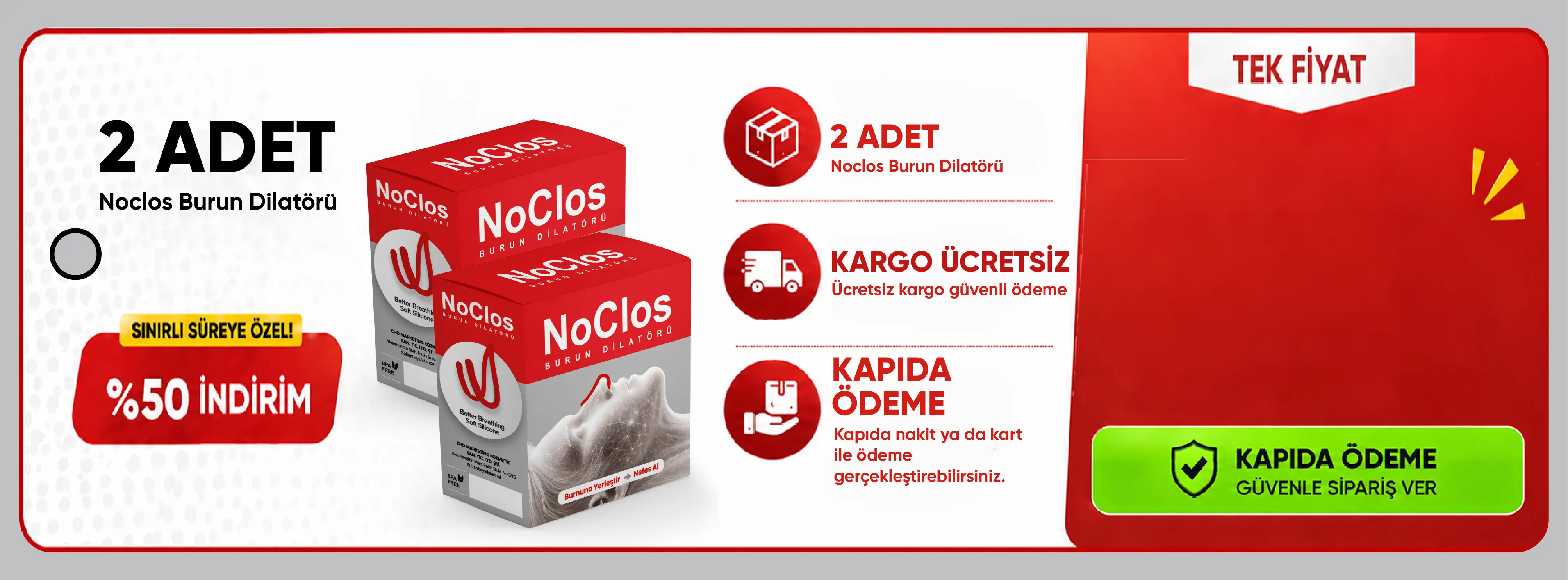 noClos - Resmi Satış Sitesi 2'li Paket