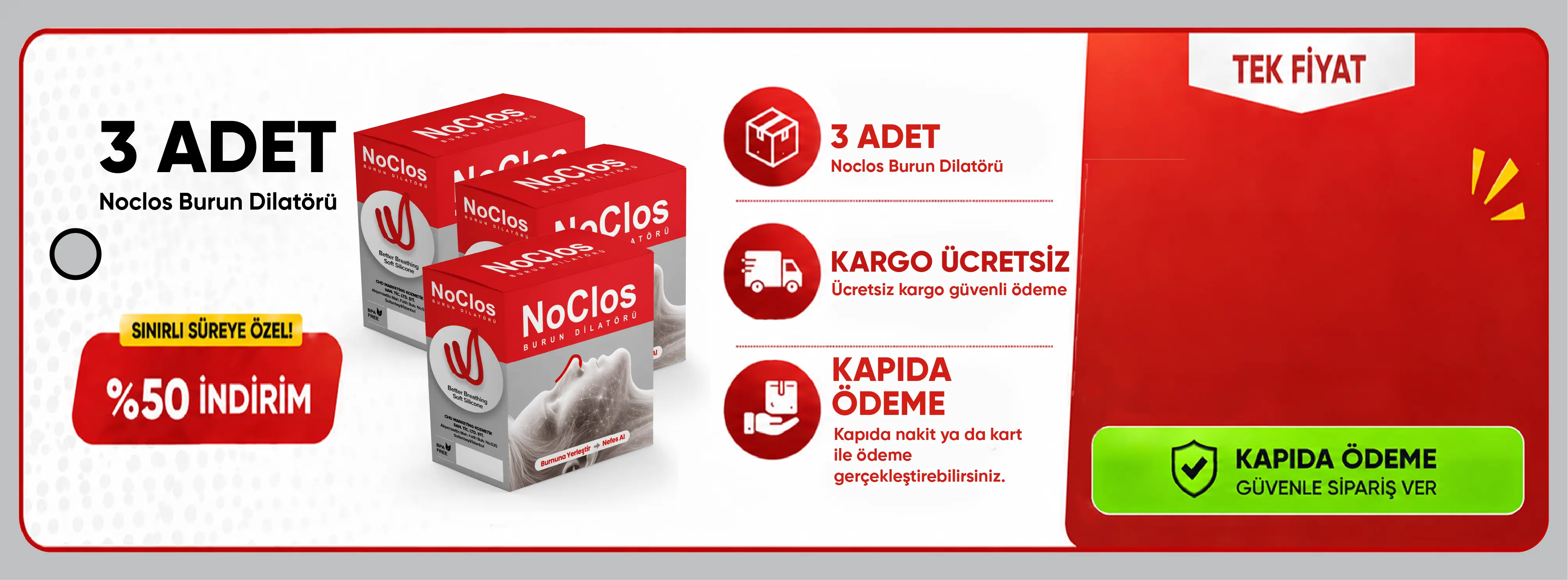 noClos - Resmi Satış Sitesi 3'li Paket